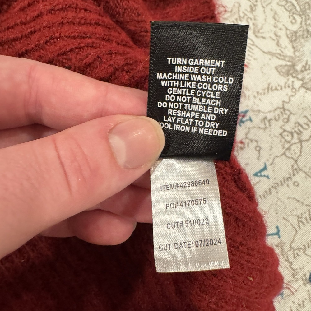Torrid Vegan Cashmere Sweater Mini‎ Dress Rhubarb Red V-Neck Ribbed Knit 2 - Picture 10 of 16